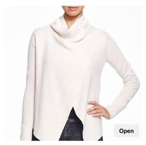 NWT Dylan Gray Draped Wool and Cashmere Cardigan